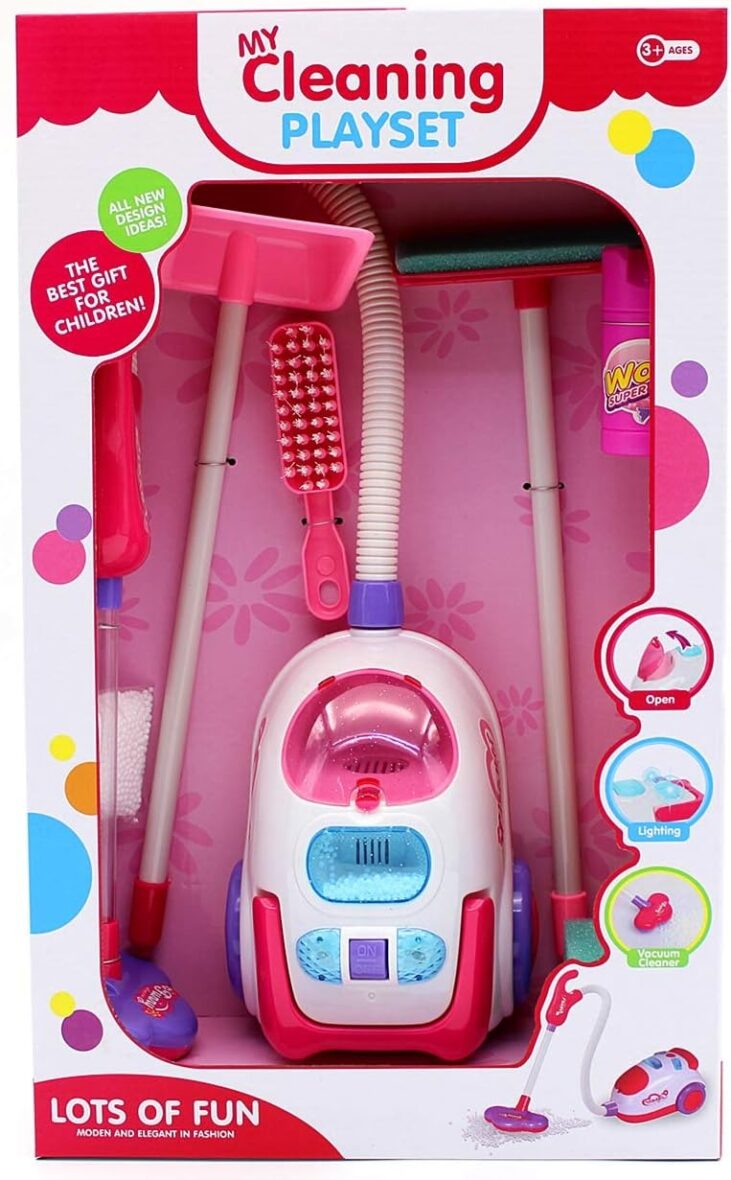 Electric Vacuum Cleaner & Cleaning Playset – Fun & Educational!